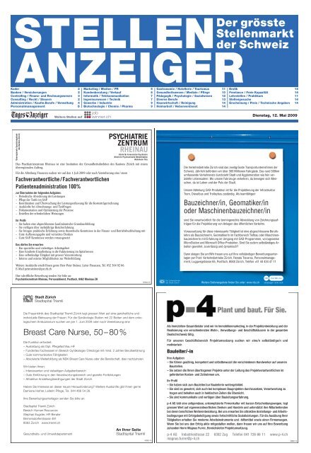 Der grÃ¶sste Stellenmarkt der Schweiz - Tagesanzeiger e-paper ...