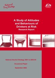A Study of Attitudes and Behaviours of Drinkers at Risk ... - Alcohol