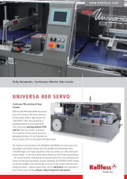 UNIVERSA 800 SERVO - Kallfass Verpackungsmaschinen
