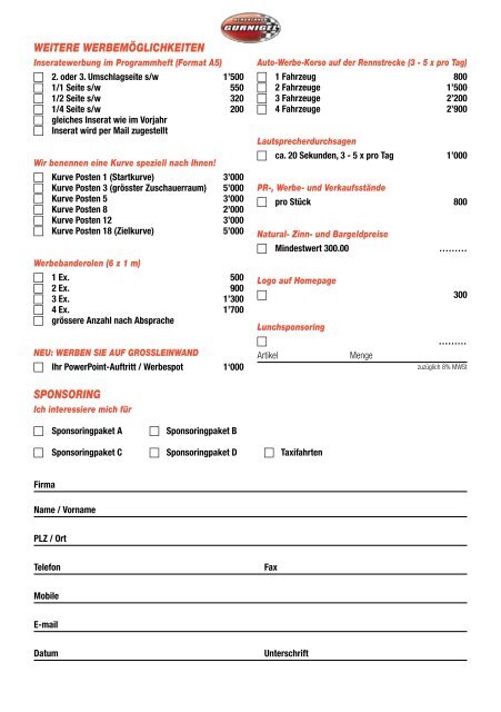 Sponsoring-Flyer (PDF, 8 Seiten) - Bergrennen Gurnigel