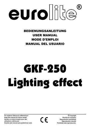 EUROLITE GKF-250 User Manual