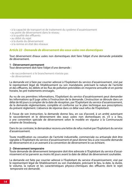 Règlement d'assainissement collectif - Strasbourg