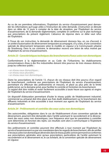 Règlement d'assainissement collectif - Strasbourg