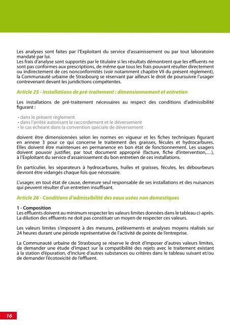 Règlement d'assainissement collectif - Strasbourg