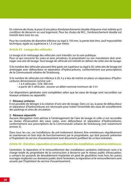 Règlement d'assainissement collectif - Strasbourg