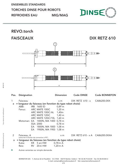 Catalogue DINSE REVO.torch refroidi eau - Bonnefon Soudure