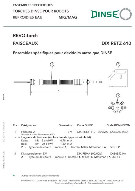 Catalogue DINSE REVO.torch refroidi eau - Bonnefon Soudure