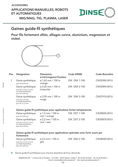 Catalogue DINSE REVO.torch refroidi eau - Bonnefon Soudure