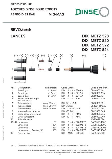 Catalogue DINSE REVO.torch refroidi eau - Bonnefon Soudure