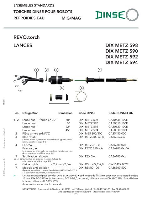 Catalogue DINSE REVO.torch refroidi eau - Bonnefon Soudure