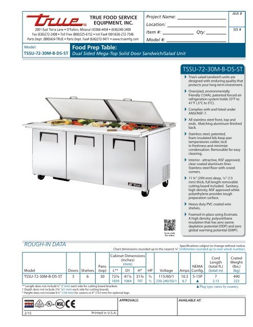 TSSU-72-30M-B-DS-ST - The WEBstaurant store