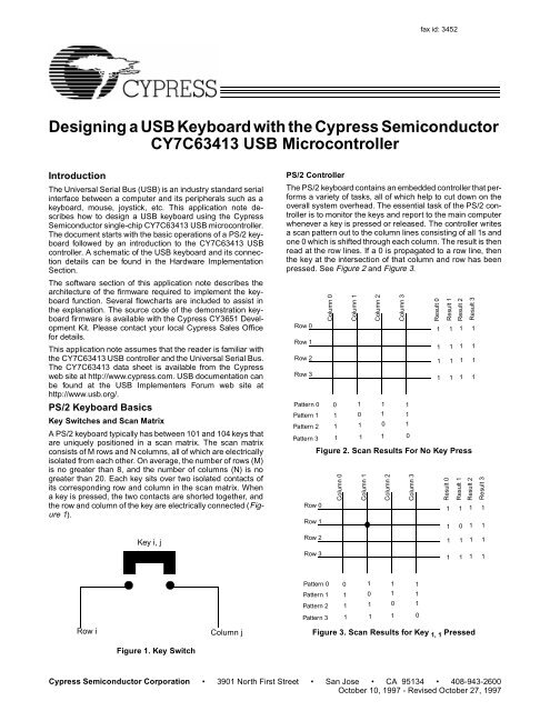 Designing a USB Keyboard with the Cypress Semiconductor ...