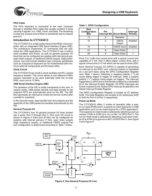 Designing a USB Keyboard with the Cypress Semiconductor ...