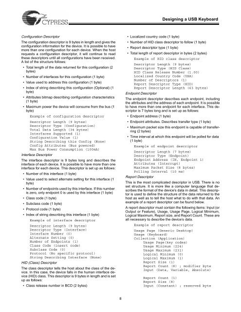 Designing a USB Keyboard with the Cypress Semiconductor ...