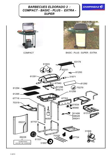 barbecues eldorado 2 : compact - basic - plus - extra - Campingaz