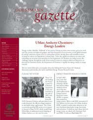 Goessmann Gazette: A Publication of the Chemistry Department