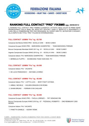 ranking full contact full contact full contact - Fikb