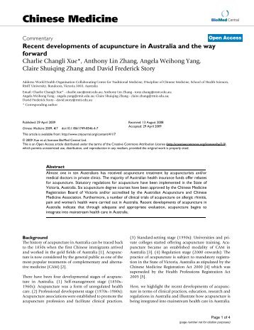 Chinese Medicine - BioMed Central