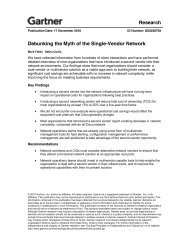Research Debunking the Myth of the Single-Vendor Network