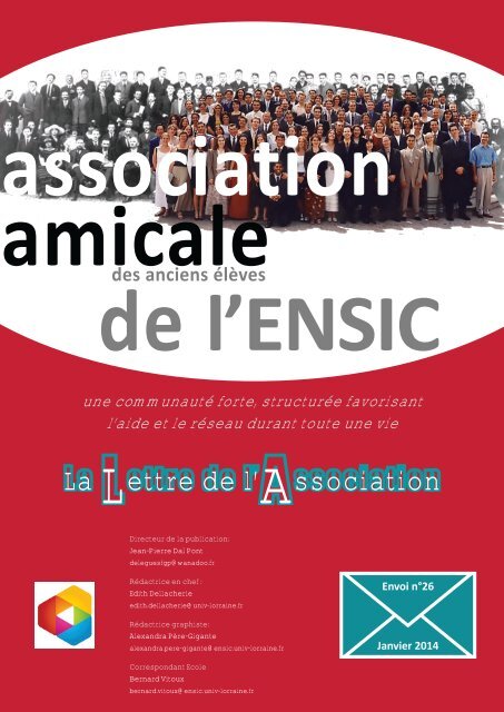 La Lettre de l'Association - ENSIC : Association des Anciens