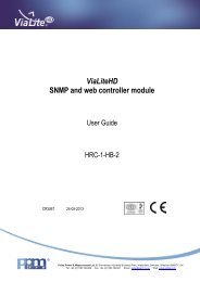 ViaLiteHD SNMP and web controller module