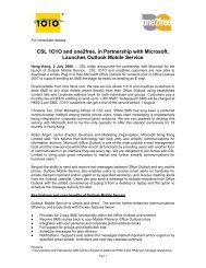 CSL 1O1O and one2free, in Partnership with Microsoft, Launches ...