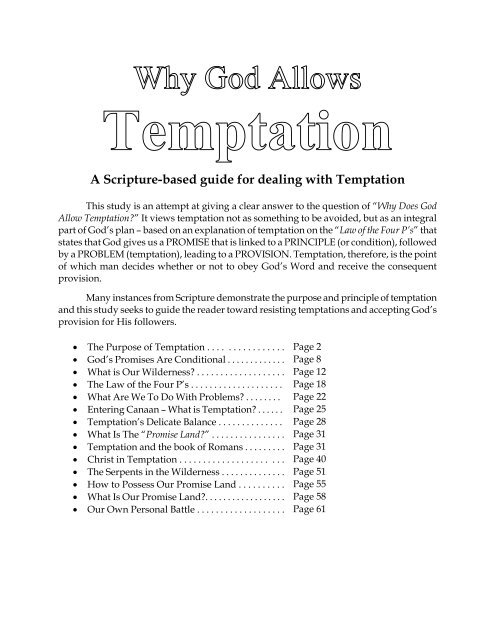 Why Does God Allow Temptation Netbiblestudy Com