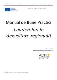 Manual de bune practici - Leadership in dezvoltare regionala