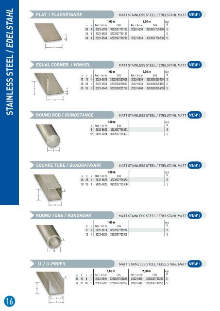 DECORATIVE SHEET METALS / GLATT- UND PRäGEBLECHE