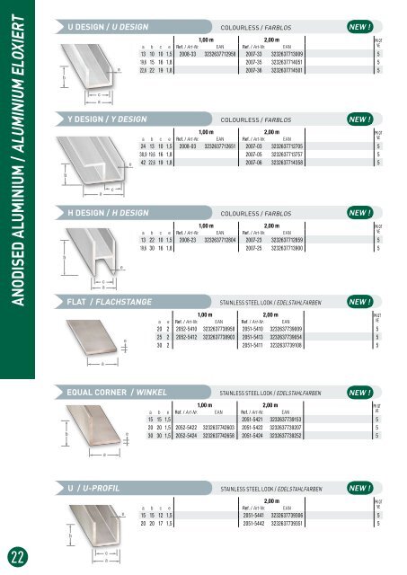 DECORATIVE SHEET METALS / GLATT- UND PRäGEBLECHE