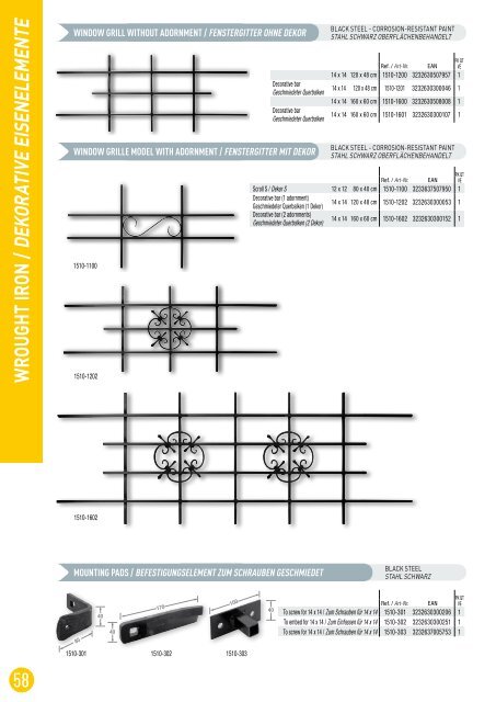 DECORATIVE SHEET METALS / GLATT- UND PRäGEBLECHE