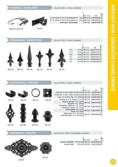 DECORATIVE SHEET METALS / GLATT- UND PRäGEBLECHE