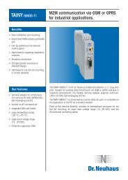 M2M communication via GSM or GPRS for industrial applications.