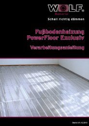 PowerFloor Elemente verlegen - Wolf Bavaria GmbH