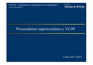 Procesadores superescalares y VLIW. Nuevas tendencias