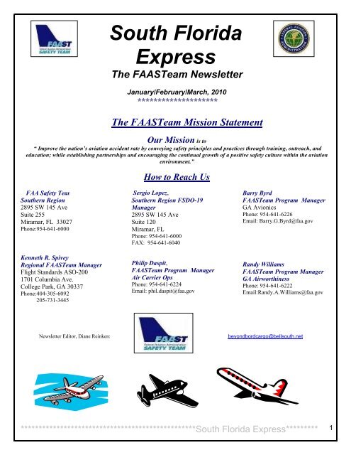 South Florida Express The FAASTeam Newsletter - FAASafety.gov