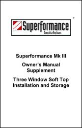 Superformance Mk III Owner's Manual Supplement ... - Second Strike