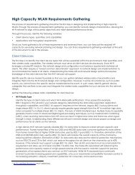 WLAN Capacity Planning Overview and Worksheets