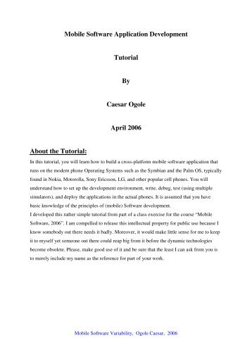 Mobile Software Application Development Tutorial ... - NetBeans Wiki