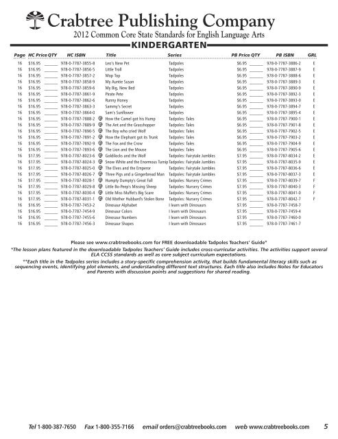 2012 Common Core State Standards for English Language Arts