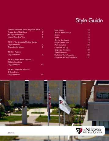 Style Guide - The Nebraska Medical Center