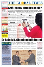 Dr Ashok K. Chauhan felicitated - the global times