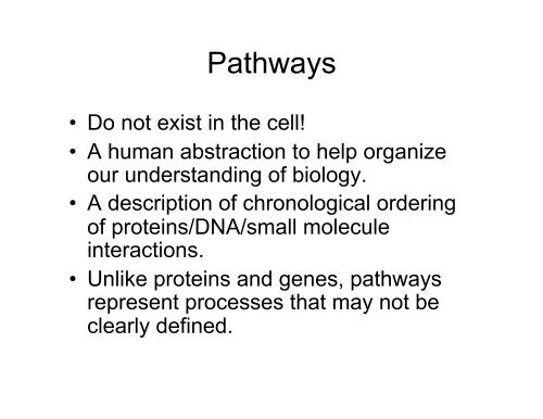 Protein-Protein Interactions, Networks and Pathways - Chagall