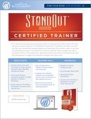 StandOut Advantage Certified Trainer Information Sheet - Marcus ...
