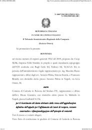 TAR Campania Napoli sez. VIII 3/10/2012 n. 4017. - Appalti e Contratti