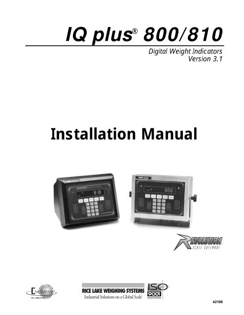 Iq Plusa 800 810 Rice Lake Weighing Systems Iq Plusa 800 810 Rice Lake Weighing Systems