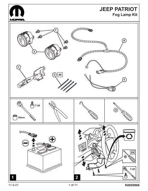 Jeep Patriot Fog Lights Installation Instructions - Jeep World