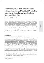 Stereo analysis, DEM extraction and orthorectification of CORONA ...