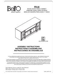 assembly instructions instructions d'assemblage ... - Bell'O