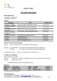 LN / LN2 / LN3 resins - TrisKem International